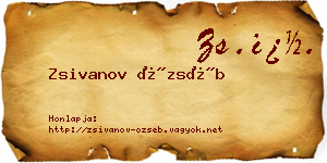 Zsivanov Özséb névjegykártya
